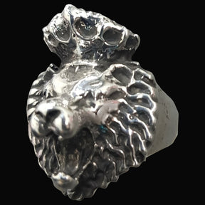 Leon Judah Rastafari Ring In Silver 24 Gr 3 X 2 Cm Art 896 - Bricks Masons