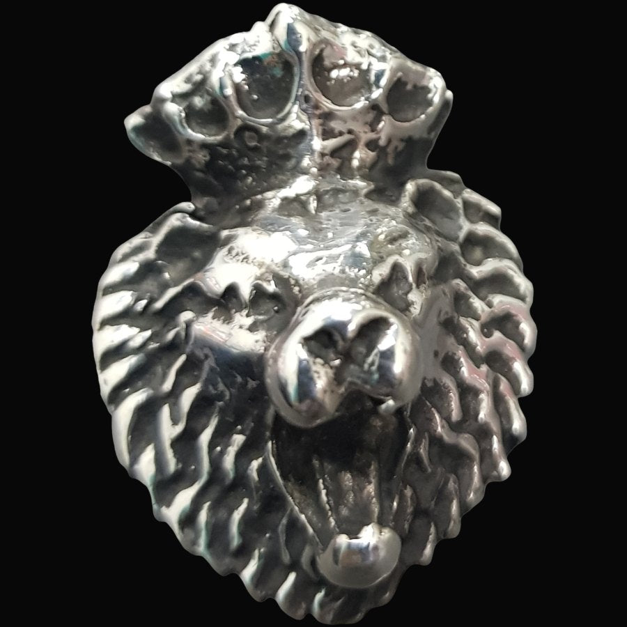 Leon Judah Rastafari Ring In Silver 24 Gr 3 X 2 Cm Art 896 - Bricks Masons