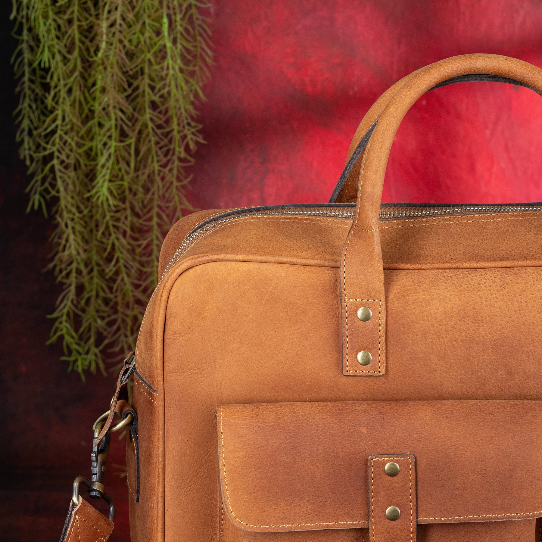 Widows Sons Briefcase - Brown Leather - Bricks Masons