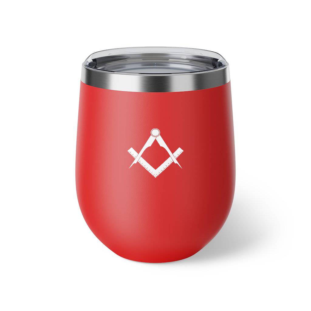 Master Mason Blue Lodge Vacuum Cup - 12oz Square & Compass