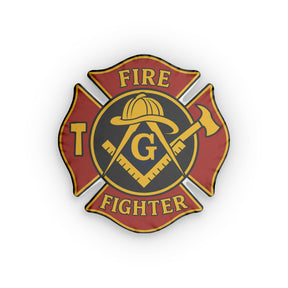 Master Mason Blue Lodge Pillow - Fire Fighter Square & Compass G - Bricks Masons