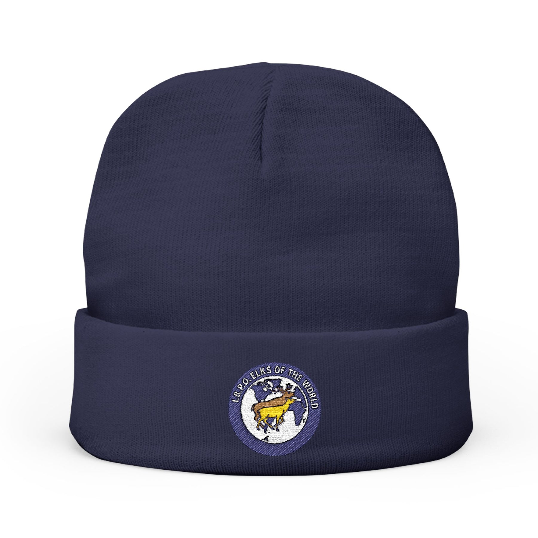 Elks of the World Beanie - Knit Embroidery Emblem - Bricks Masons