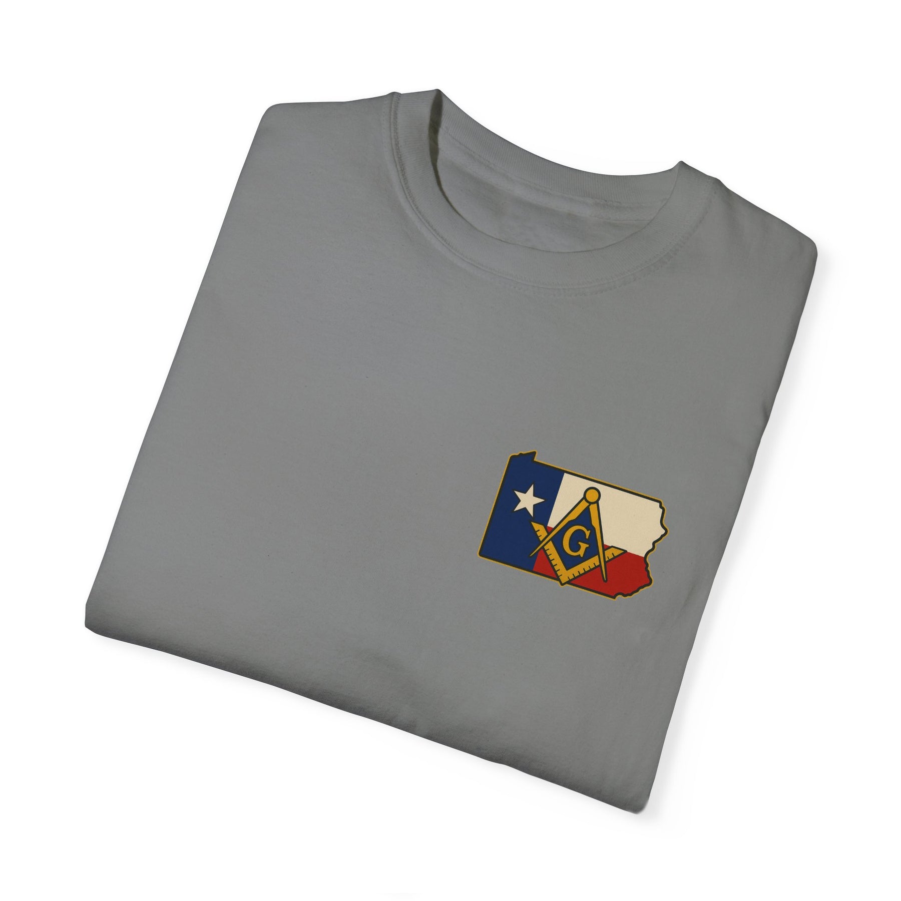 Master Mason Blue Lodge T-Shirt - Garment-Dyed Pennsylvania Mason - Bricks Masons