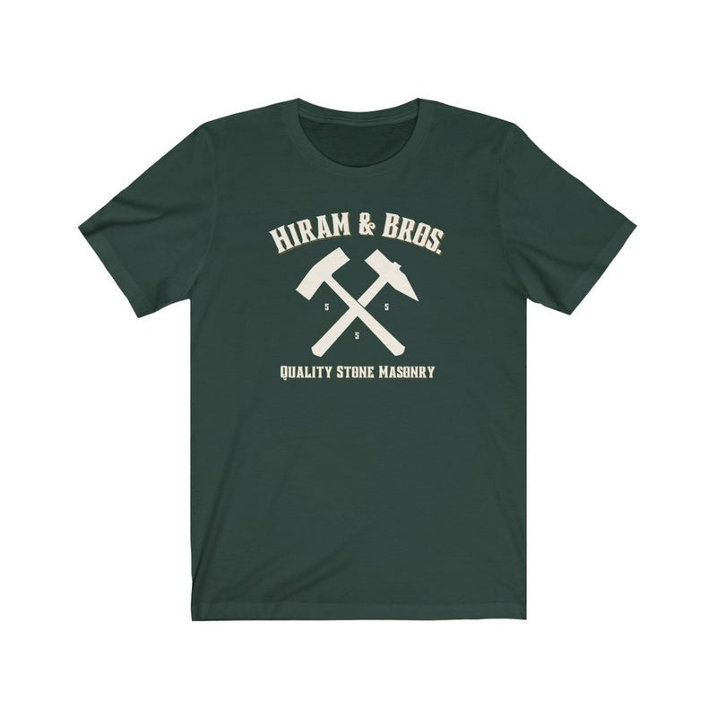 Masonic T-Shirt - Hiram & Bros Various Colors - Bricks Masons