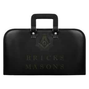 Widows Sons Chain Collar Case - Square & Compass Lightweight Soft Case Half Size - Bricks Masons