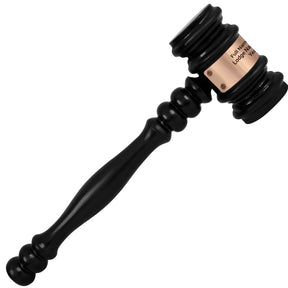 Universal Gavel - Black Handcrafted Wood Customization