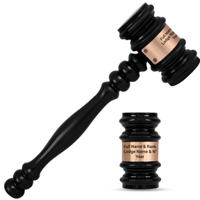 Universal Gavel - Black Handcrafted Wood Customization