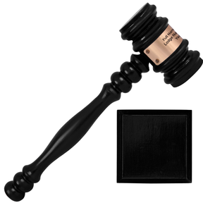 Universal Gavel - Black Handcrafted Wood Customization