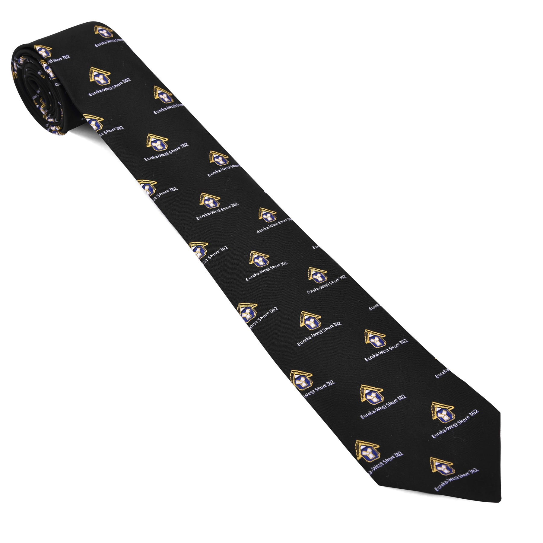 Necktie - Black With Blue - Bricks Masons