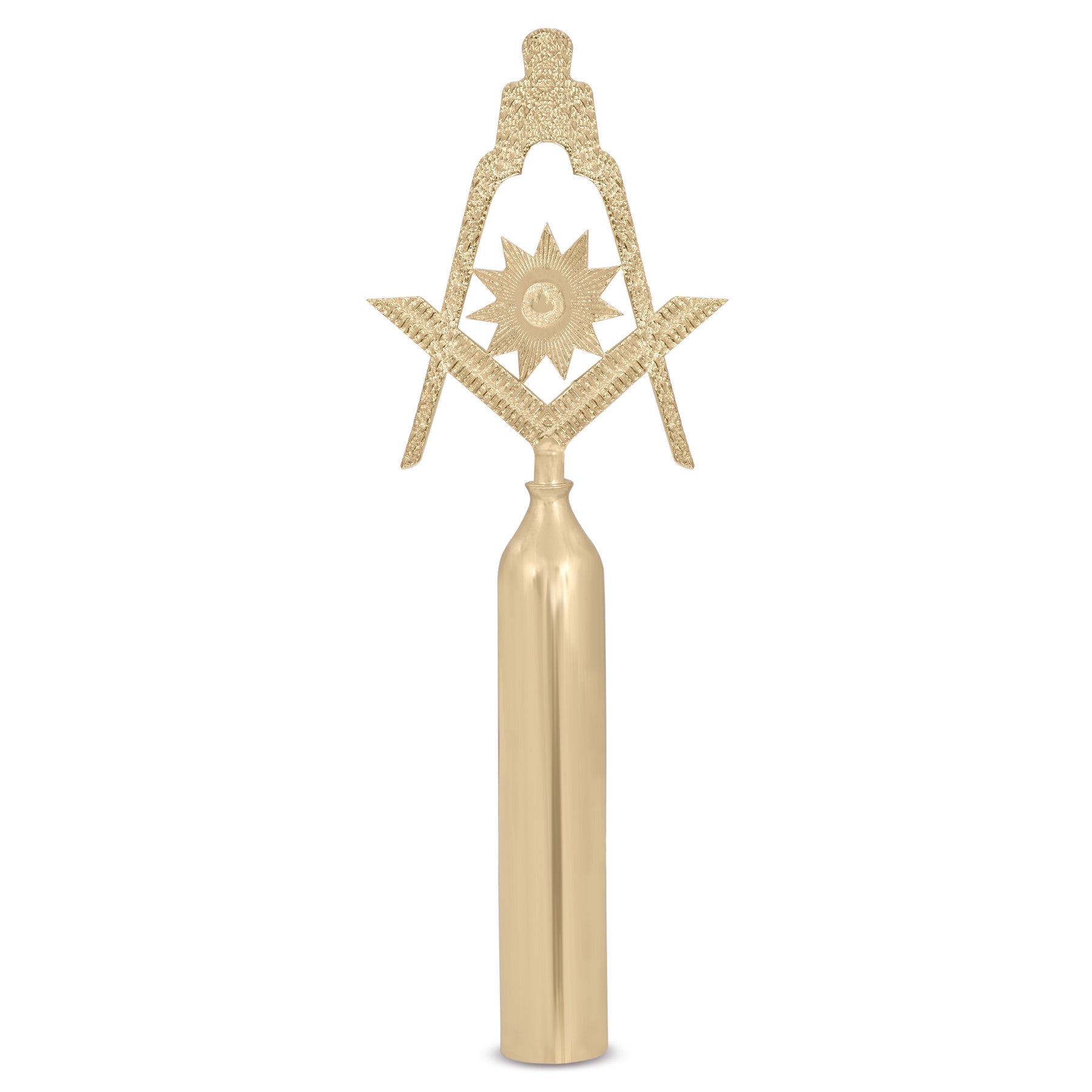 Senior Deacon Blue Lodge Rod Top - Gold Plated - Bricks Masons