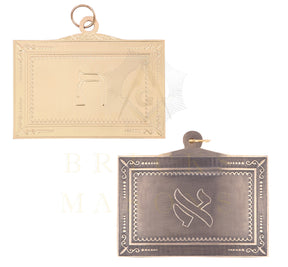 19th Degree Scottish Rite Breastplate - Gold & Antique Silver Plated - Bricks Masons