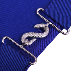 Past Master Blue Lodge California Regulation Apron - Gold Bullion With Silver Braid Fringe - Bricks Masons