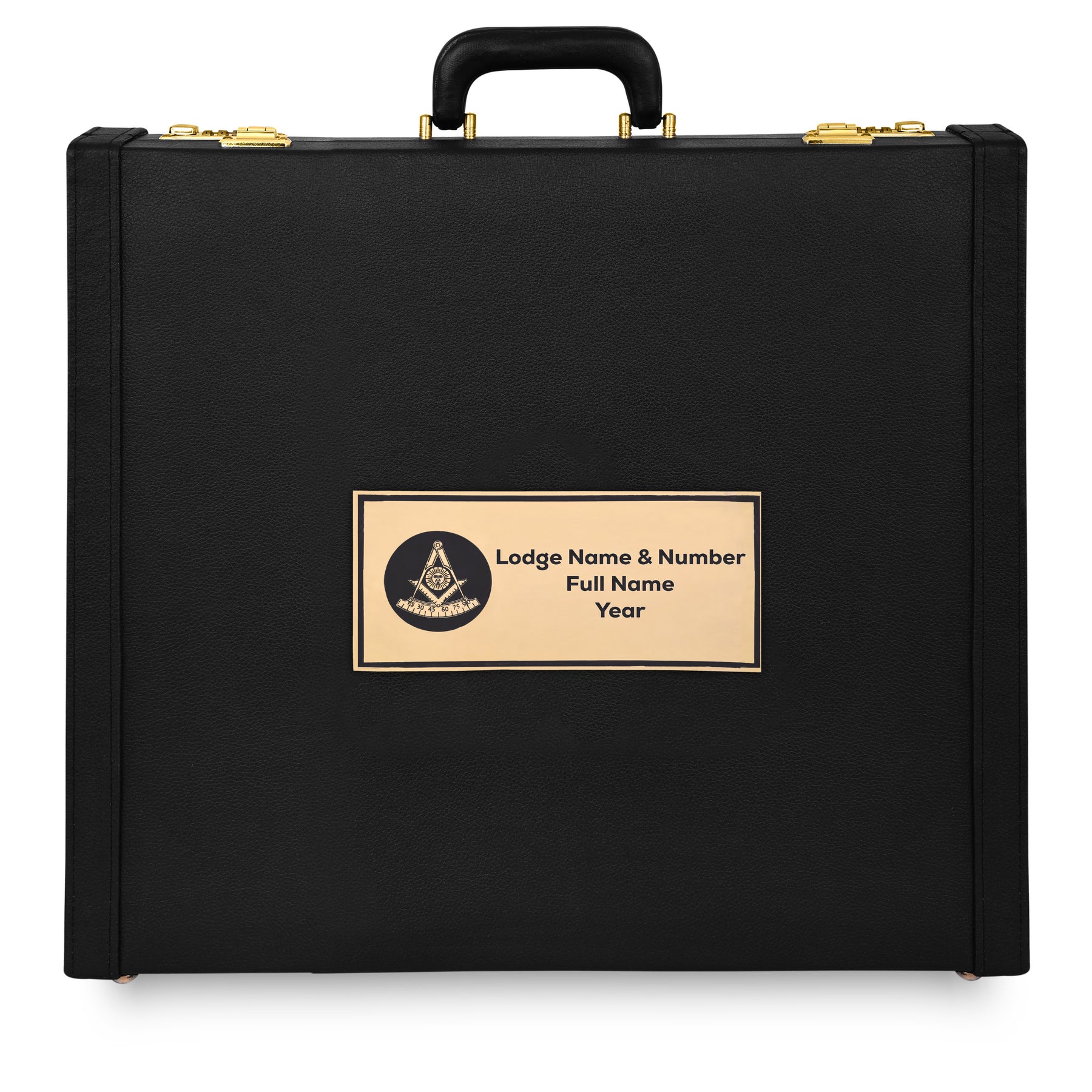 Past Master Blue Lodge Apron Case - Metal Plate Personalization PROVINCIAL SIZE - Bricks Masons