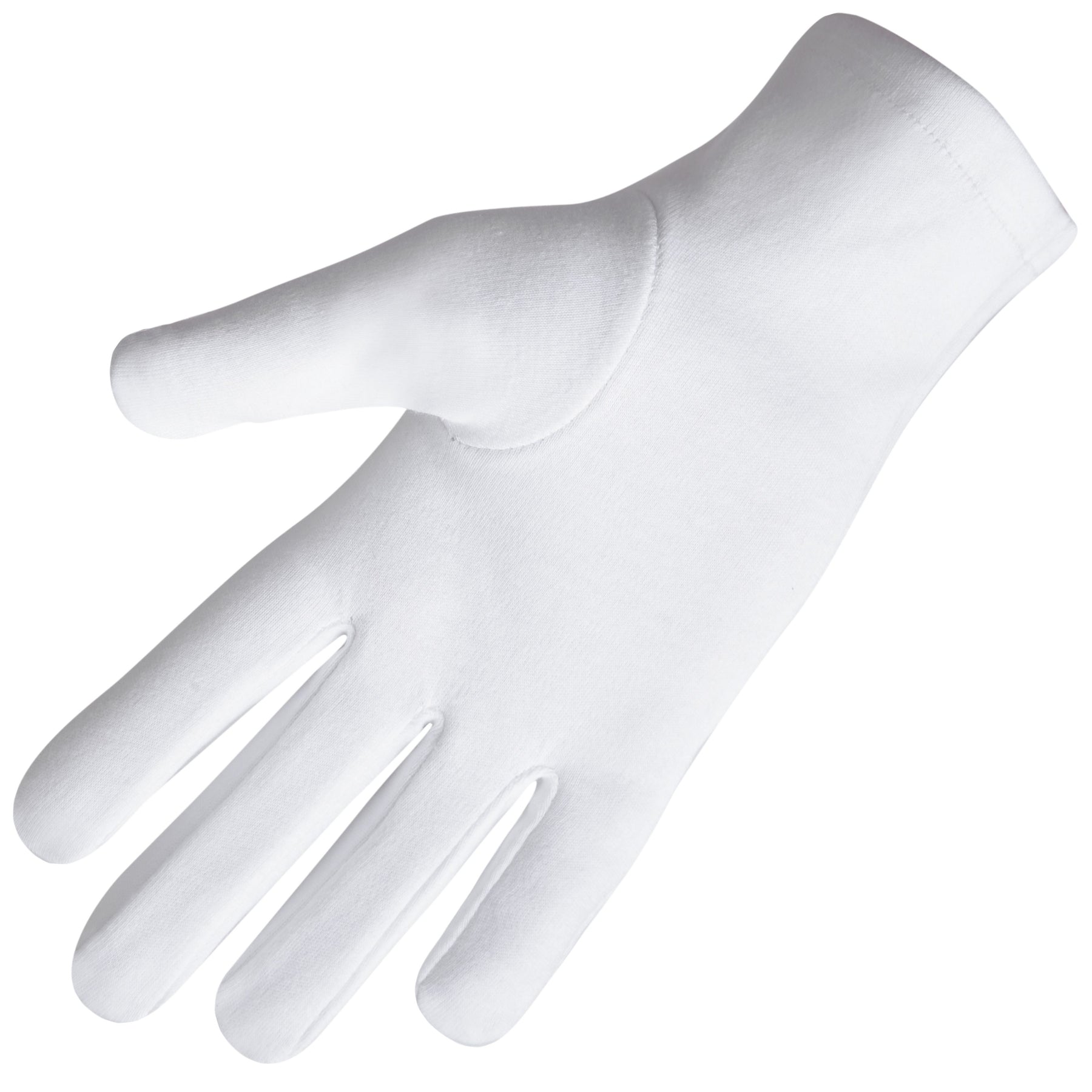 Knights Templar Commandery Glove - Pure Cotton With White & Black Patch - Bricks Masons