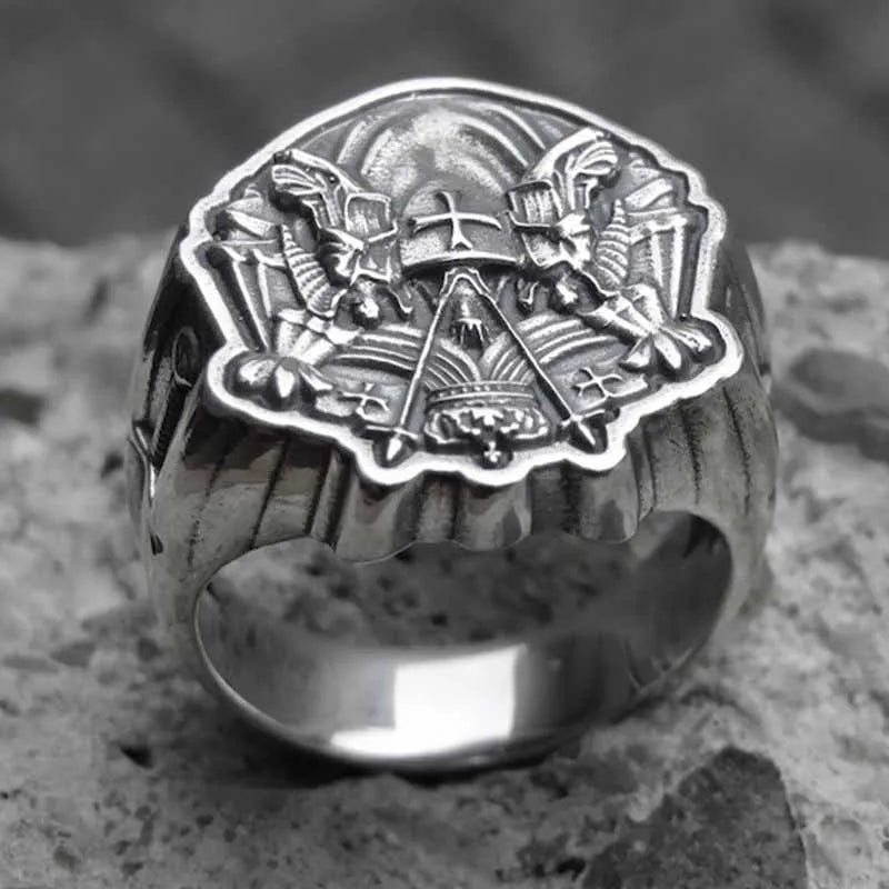 Knights Templar Commandery Ring - 16L Stainless Steel