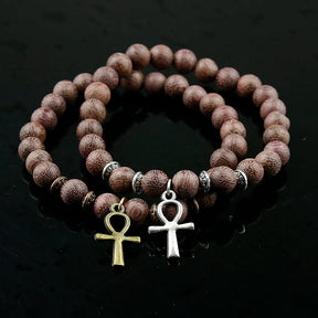 Ancient Egypt Bracelet - Wood Beads - Bricks Masons