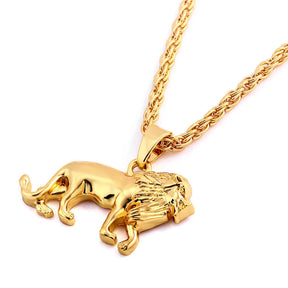 Ancient Israel Necklace - Gold Lion of Judah Pendant Zinc alloy - Bricks Masons