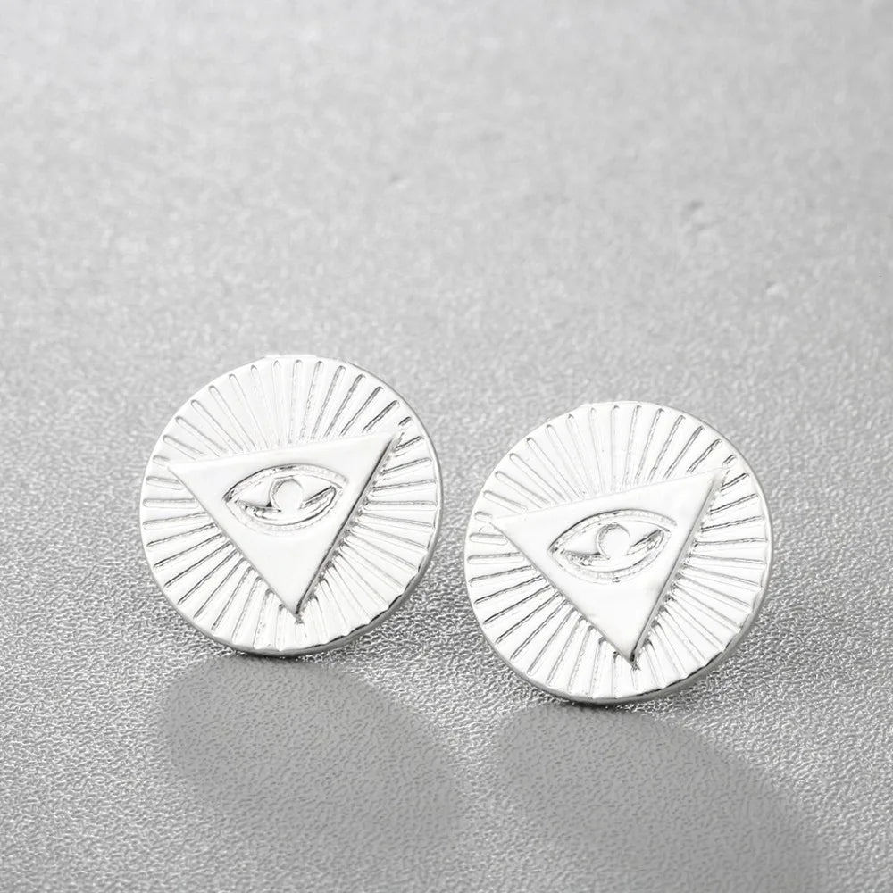 Eye Of Providence Earring - Zinc Alloy - Bricks Masons