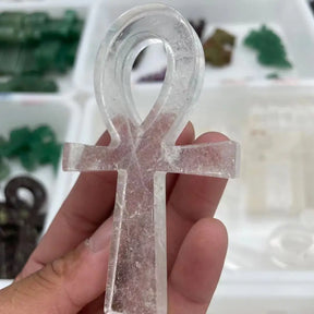 Ancient Egypt Décor - Ankh Cross 50-100mm Natural crystal white - Bricks Masons