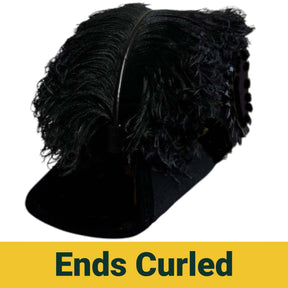 Line Officer Knights Templar Chapeau - All Black Plumes - Bricks Masons