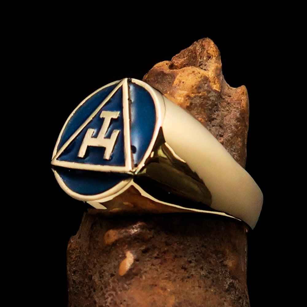 Royal Arch Chapter Ring - Blue Solid Brass