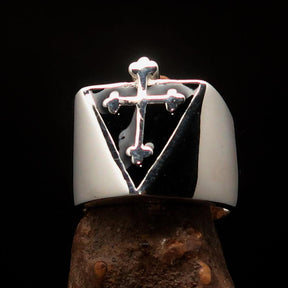 Knights Templar Commandery Ring - Silver Cross Sterling Silver