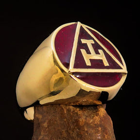 Royal Arch Chapter Ring - Red Solid Brass