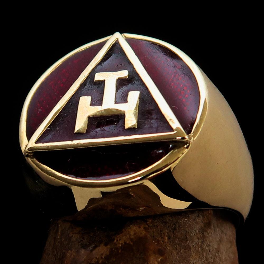 Royal Arch Chapter Ring - Red Solid Brass