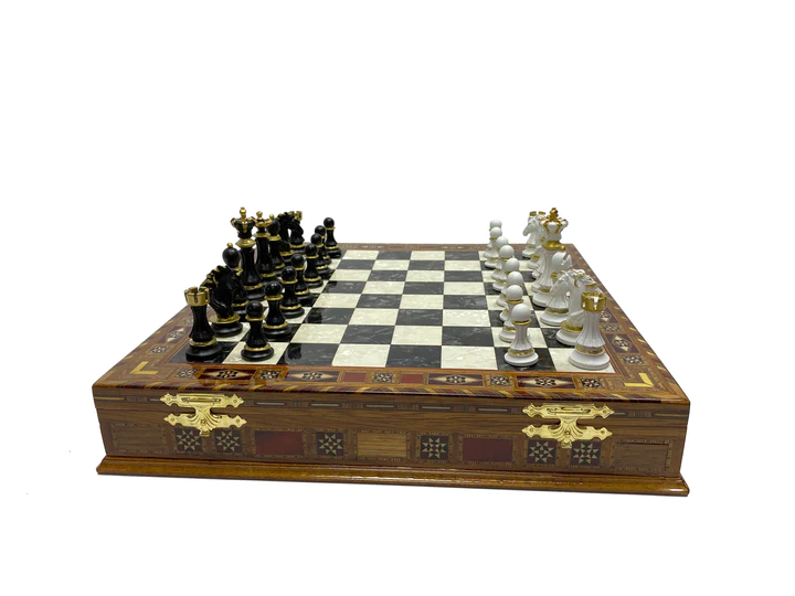 Knights Templar Chess Set - 16.5" (42cm) - Bricks Masons