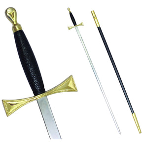 Masonic Sword - Black Gold Hilt and Black Scabbard