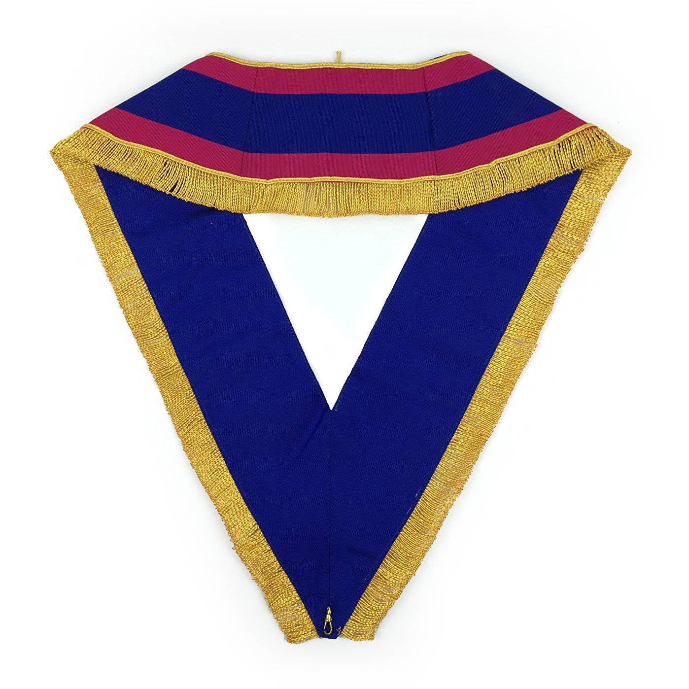 Provincial Mark Collar - Pink & Blue with Gold Fringe - Bricks Masons