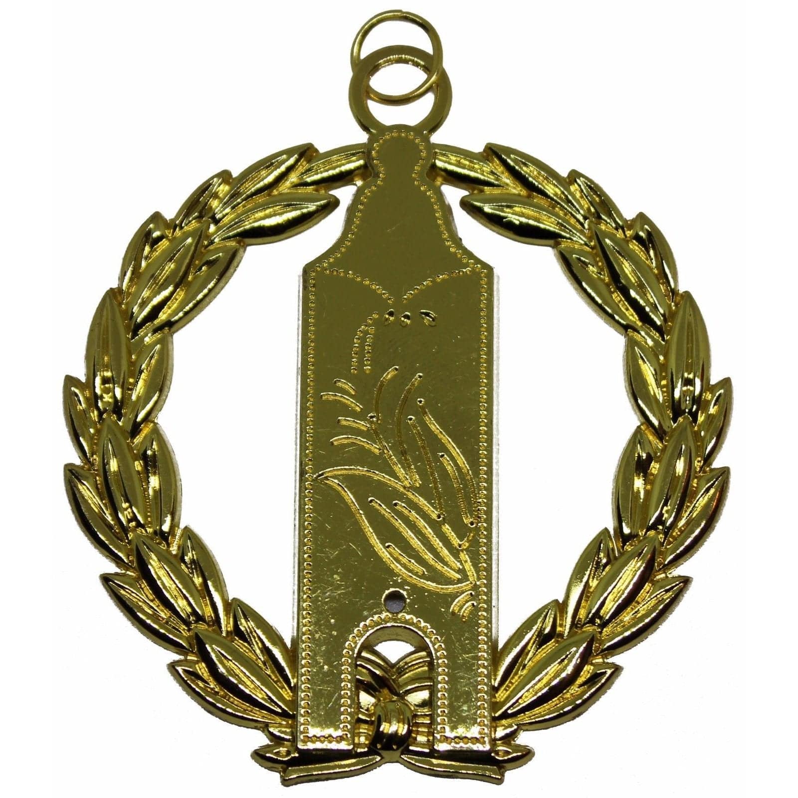 Junior Grand Warden Blue Lodge Officer Collar Jewel - Gold Metal