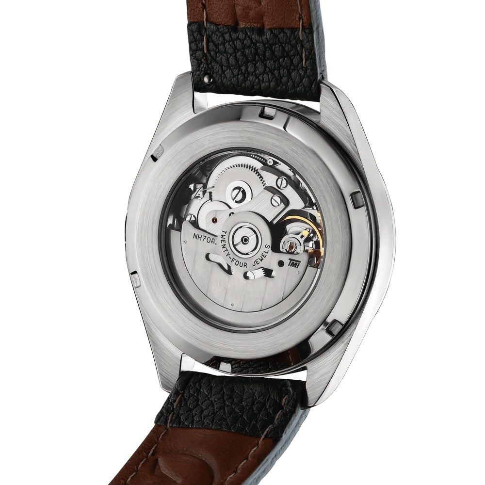 Master Mason Blue Lodge Armbanduhr – Grüne Lünette, Winkelmaß und Zirkel, G mit Eule