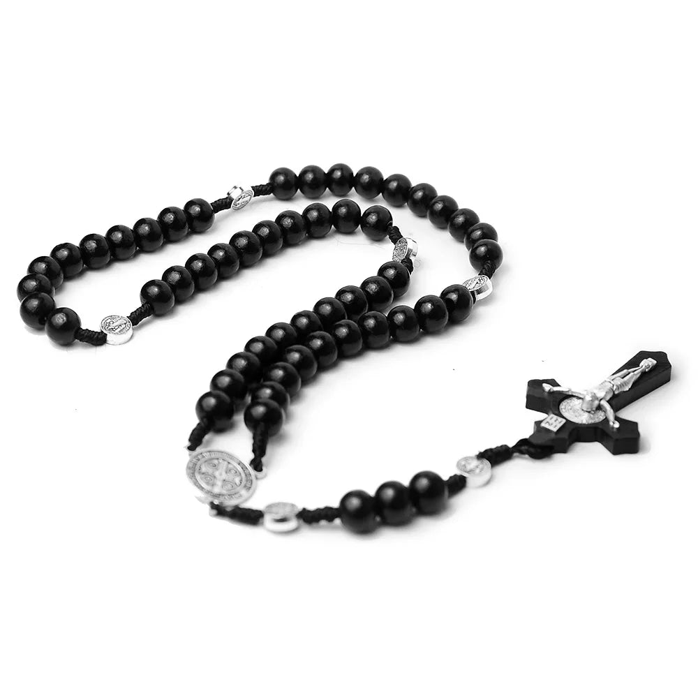 Knights Templar Commandery Bracelet - Saint Benedict Cross Prayer Beads