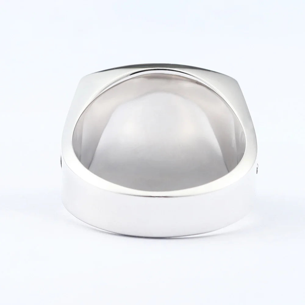 Ring der Blue Lodge für ehemalige Meister – Ring aus Sterlingsilber mit Winkelmaß und Zirkel (Quadrant G)