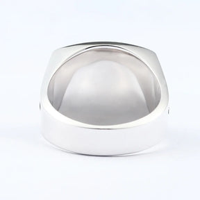 Ring der Blue Lodge für ehemalige Meister – Ring aus Sterlingsilber mit Winkelmaß und Zirkel (Quadrant G)