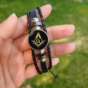 Master Mason Blue Lodge Bracelet - Square & Compass with G Wristbands