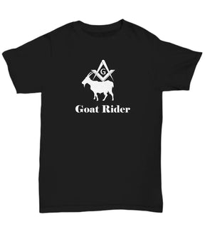 Master Mason Blue Lodge T-Shirt - Goat Rider 100%Cotton - Bricks Masons