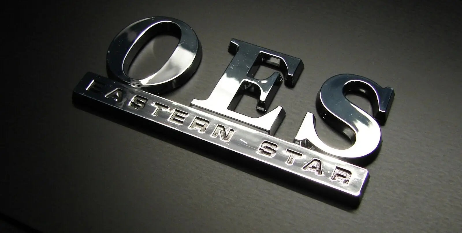 OES Car Emblem - 3D Silver Sticker - Bricks Masons