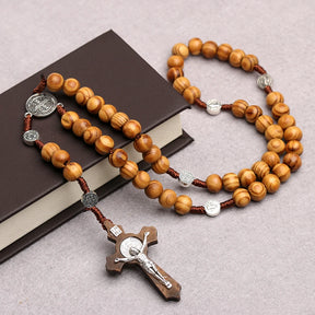 Knights Templar Commandery Bracelet - Saint Benedict Cross Prayer Beads