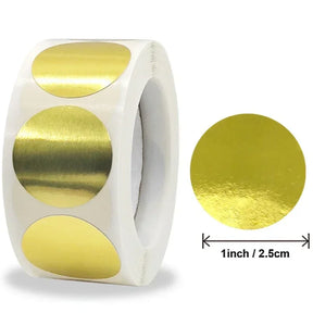 Seal Sticker - laser golden glossy Embossing Stamp  Seal 25-50mm - Bricks Masons