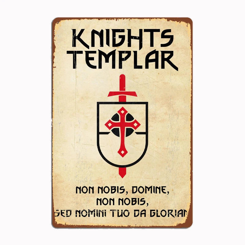 Knights Templar Commandery Canvas - Metal Sign