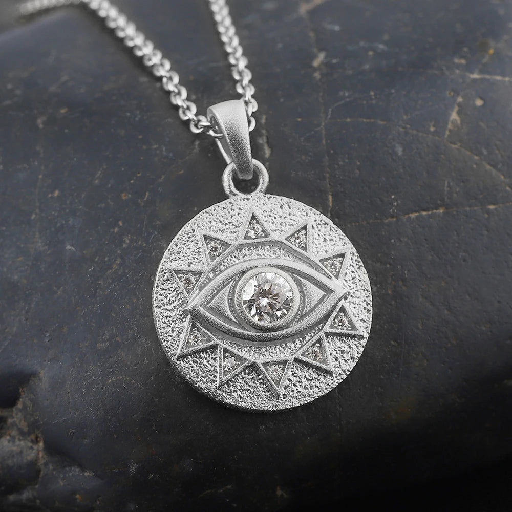 Eye Of Providence Necklace - Eye of Horus Sterling Silver - Bricks Masons