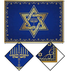 Ancient Israel Tablecloth - Hanukkah Rectangle - Bricks Masons
