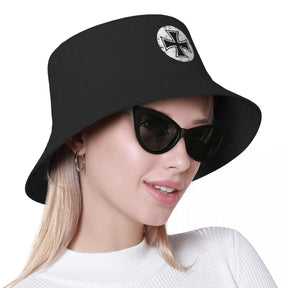 Knights Templar Commandery Bucket Hat - Black & White Cross