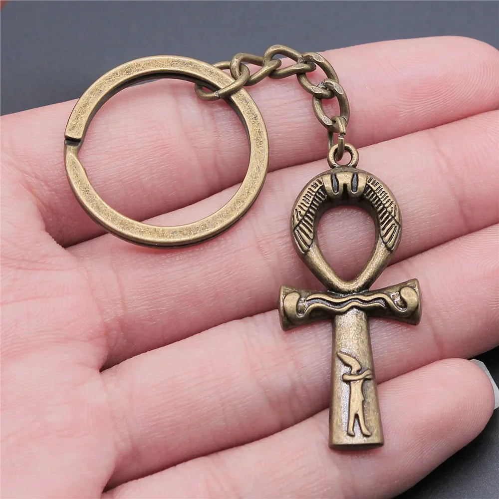 Ancient Egypt Keychain - Ankh Cross Zinc Alloy - Bricks Masons