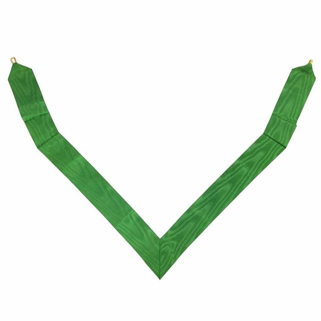 Allied Masonic Degrees Collarette - Green Moire - Bricks Masons