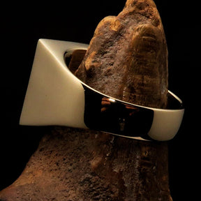 Ancient Egypt Keychain - Blue Squared Eye of Horus Solid Brass - Bricks Masons