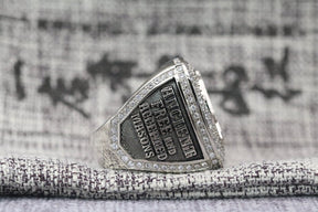 Master Mason Blue Lodge Ring - 18k Yellow Gold Face With Rhinestone - Bricks Masons