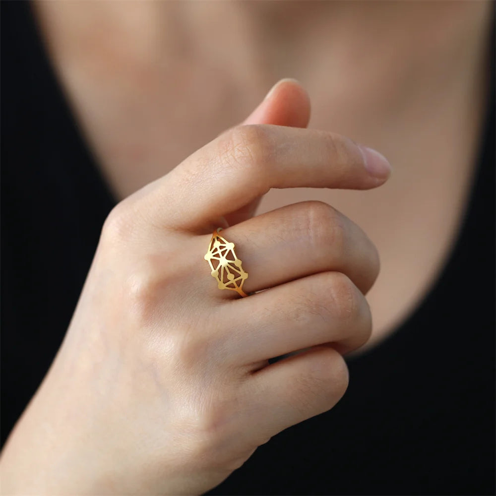 Ancient Israel Ring - Kabbalah Stainless Steel Adjustable Size - Bricks Masons